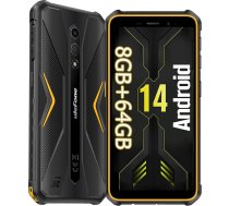 Ulefone Armor X12 Pro āra mobilais tālrunis Android 14 ar astoņkodolu 8GB + 64GB/SD-256GB, IP68 viedtālrunis bez līguma, ūdensizturīgs, 4G Dual SIM mobilais tālrunis ar 4860mAh akumulatoru, 13MP + 8MP, 5GHz