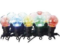 EMOS LED pasaku gaismas krāsains apgaismojums iekštelpām un ārpus telpām, 5 m garas pasaku gaismas ar 10 LED spuldzēm lodes formā, barošanas avots un transformators, IP44, ballītēm, Ziemassvētkiem, dekorēšanai ZY1938
