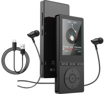 64GB MP3 atskaņotājs Bluetooth 5.3, MP3 atskaņotājs ar skaļruni, mūzikas atskaņošana, balss ierakstīšana, e-grāmata, HiFi skaņa, austiņas, MP3 atskaņotājs, ideāli piemērots sportam, atbalsta 128GB TF karti, melns