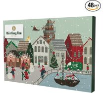 Bünting tējas bioloģiskās tējas Adventes kalendārs 2024 "Frohe Adventszeit" - 48 aromātiski aizzīmogoti uzlējuma maisiņi 24 dažādās šķirnēs