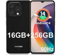 DOOGEE N55 Pro (16GB + 256GB) Android 14 viedtālrunis bez līguma 6,56 collu HD+ 90Hz mobilais tālrunis lēts, 5180 mAh 13MP + 8MP kamera Octa Core Dual SIM 4G Simlock-free Mobilie telefoni Sejas noteikšana