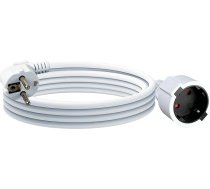 EnergyPro IP44 pagarinātājs, 5 metri, PVC izolācijas kabelis iekštelpās, pret pārkaršanu, rozete H05VV-F 3G1,5 mm², 16 A, 250 V, balts