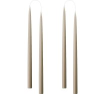Kunstindustrien® Taper Candles, ražotas Dānijā, pieejamas 42 krāsas, galda sveces, krāsotas sveces, ilgs degšanas laiks - 15 stundas, sveču komplekts dāvanā, 4 gabali, 2,2 x 35 cm (lins)