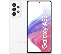 Samsung Galaxy A53 5G viedtālrunis Dual SIM Android mobilais tālrunis 6GB RAM 128GB atmiņa Awesome White + 30 mēnešu garantija