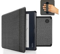 MyGadget futrālis Kobo Libra Colour 2024 | Libra 2 2021 ar rokas siksniņu un automātiskās miega | modināšanas funkciju - flipveida futrālis gaiši pelēkā krāsā