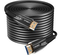 8K HDMI optiskās šķiedras kabelis 4,5 m 48 Gb/s īpaši ātrdarbīgs AOC Light Conductor 2.1 kabelis HDR eARC Dolby HDCP 2.2 un 2.3 Saderīgs ar PS5 Xbox X Series PC HD TV/Projektors/Mājējais kino/TV pierīce/Gamebox