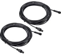 PATIKIL 16,4 ft 3 kontaktu pagarinātājs, 2 iepakojuma 22AWG ūdensizturīgs IP67 vīriešu un sieviešu gals LED lentēm, melns