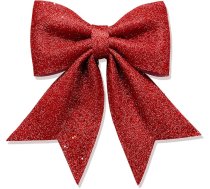 Liels sarkans mirdzošs sarkans Bow Ziemassvētku eglīte Ziemassvētku eglītes dekorēšana Vainags Ornaments 10x11 collu