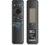 Glitfix BN59-01432A Saules balss tālvadības pults Samsung Smart TV 2021-2023 Neo QLED, 8K The Frame, Crystal UHD Series, atbalsta uzlādi ar saules bateriju/Type-C, ar 4 īsceļu pogām, melna