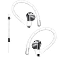 umvowuxa Ohrbügel für Samsung Galaxy Buds 3 Pro/Buds3, Sport-Ohrstöpsel, Silikon, rutschfest, Ohrbügel, Galaxy Buds 3 Pro, Zubehör, Anti-Verlust-Schlüsselband, Galaxy Buds 3 Ohrbügel (weiß)