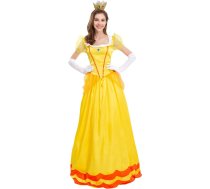 Princeses persiku kostīms Sieviešu pieaugušo princeses kleita ar kroni un cimdiem Halloween Ziemassvētku kostīms Cosplay apģērbs