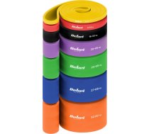 TPE vingrošanas gumiju komplekts - Power Band PT-S7, 4-82 kg, 7 TPE gumijas, ACTIVE