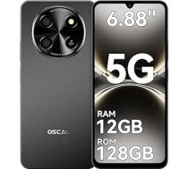 OSCAL Tiger 8 Mobilais telefons 5G 6,88 collu HD+ 120Hz Lēts viedtālrunis Android 15, Unisoc T8100, 12GB+128GB/2TB TF, 5000mAh/18W, 16MP+8MP, viedtālrunis 5G Dual SIM/NFC/OTG/Face ID/Fingerprint