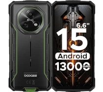 DOOGEE Fire 5 Āra mobilais tālrunis bez līguma Android 15, 13000 mAh liela baterija, 6,6" HD + 90 Hz, 13 MP + 8 MP Āra viedtālrunis, 12 GB RAM/64 GB ROM (2TB), trīskāršs karšu slots/Face ID/NFC