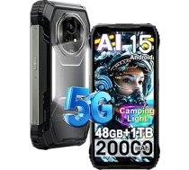 Blackview XPLORE 2 (48GB + 1TB) 5G āra mobilie telefoni Android 15, Dimensity 8300 AI mobilais tālrunis, 6,73 collu FHD+ būvlaukuma mobilais tālrunis, 2 x 2W skaļruņi, 64MP + 50MP, 20000mAh āra telefons