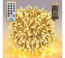 SALCAR 20 m 300 LED pasaku gaismas Ziemassvētkiem ar tālvadības pulti, pasaku gaismas ar 8 režīmiem, taimeri un atmiņu, IP44 ūdensnecaurlaidīgas, Ziemassvētku dekorēšanai, ballītēm, kāzām, silti balts