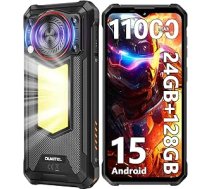 OUKITEL WP53 Āra viedtālrunis Android 15, 11000mAh, 24GB + 128GB/1TB Āra mobilais tālrunis bez līguma, 128 dB skaļrunis, 6,52 collu HD būvlaukuma mobilais tālrunis, kempinga apgaismojums, 13MP, 4G Dual