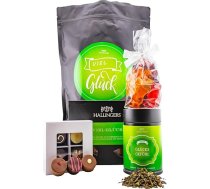 Hallingers Good Luck XXL - Apsveicam Wonder Bag XXL dāvanu komplekts Šokolādes tējas bārs Šokolādes un augļu sulas lācis (soma) - Mātes dienas dāvana un dāvanu idejas Tēva dienai | Dzimšanas dienas apsveikumi J