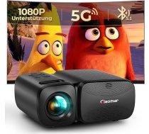 Projektors, mini projektors, WiFi Bluetooth projektors 1080P Full HD 9000 lūmenu, neliels pārnēsājams LED video projektors 250 collu displejs, mini projektors 4K projektors, mājas kinozāles atbalsts televizoram