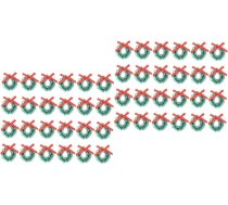 Alipis 48 Ziemassvētku vainagu uzglabāšanas konteineru iepakojums Ziedu virtene Ziemassvētku virtene Ziemassvētku virtene Ziemassvētku kulons Ziemassvētku rotājumi Sveces statīvs Mini ainavu virtene Dekorācijas zaļš