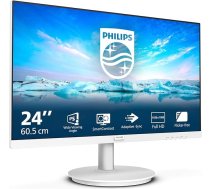 Philips 241V8AW 24 collu Full HD monitors, iebūvēts skaļrunis, bez mirgošanas (1920 x 1080, 75 Hz, VGA, HDMI), balts