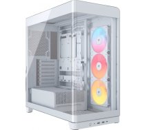 Frame 4500x rs-r argb balts vidējā torņa atx korpuss