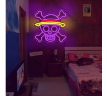 Viena gabala neona zīme Anime Ruffy LED neona gaismas sienas apdare Violeta viena gabala neona zīme Piemērots guļamistabas apdare Anime LED zīme Piemērots Ziemassvētku dāvanas partiju apdare