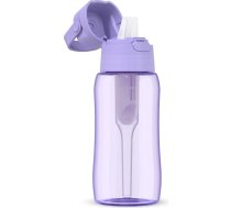 DAFI Ūdens pudele ar filtru 0,5 L Lavender - ūdens pudele ar ūdens filtru, BPA-Free, sporta pudele ar filtrētu ūdeni ceļošanai, filtru pudele āra + aktīvās ogles filtra salmiņš