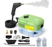 Rokas tvaika tīrītājs, 2200 W pārnēsājamais tvaika tīrītājs visam, rokas tvaika tīrītājs ar 9 pielikumiem, 1200 ml tvertne, virtuvei, automašīnai, logiem, dīvāniem, grīdām