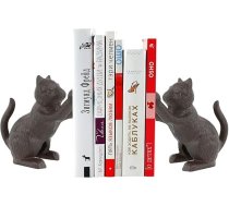 Dekoratīvie Bookends, unikāls čuguna kaķa formas grāmatu galiem, lai turētu grāmatas smags pienākums mājas bibliotēkas biroja plaukta apdare, Vintage Antique Home Decor