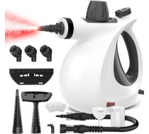 Tvaika tīrītājs, rokas tvaika tīrītājs ar 11 piederumiem, 3,2 bāru tvaika spiediens, 1050 W tvaika tīrītājs visām grīdām, tvaika tīrītājs bez ķimikālijām, mīkstajām mēbelēm, mājokļiem ar bērniem un bērniem.