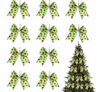 baymety Grinch Ziemassvētku rotājumi 10 lielu punktiņu loku pakete eglīšu rotājumi loki Ziemassvētku vainagi rotājumi Ziemassvētku eglīšu rotājumi Santa Dāvanu aksesuāri Grinch