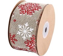 EXCEART Ziemassvētku vadu malas Burlap lentes Ziemassvētku lentes Ziemassvētku eglīte vainags apdare matu lokus