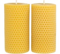 Danilovo 100% bišu vaska sveces - augstākās kvalitātes bišu vaska sveces, luksusa aksesuārs mājīgam mājoklim (2 gab., 5 x 10 cm, degšanas laiks 20 stundas)