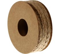Uonlytech 1 rullis Dekoratīvā pīta lina lenta Burlap lentes Pīta auklas lentes Pīta auklas lentes Dāvanu auduma amatniecības lentes Pērļu lentes Zelta lentes Ziemassvētku lentes DIY lentes