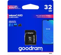 MicroSD atmiņas karte 32GB UHS-I ar adapteri