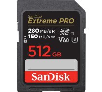 Extreme pro sdxc 512gb 280/150 mb/s v60 uhs-ii karte