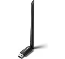 Tīkla karte vention ax300 usb wi-fi 6 2.4ghz ar antenu melna