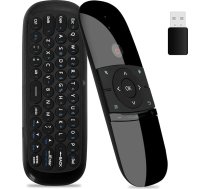 Gaisa peles tālvadības pults ar infrasarkano staru mācīšanās funkciju, gaisa peles tālvadības pults ar 6 asu žiroskopu, tastatūras un peles funkciju, paredzēta Nvidia Shield/Android TV Box/Smart TV/PC/Projector/HTPC