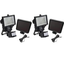 Maclean MCE442 Solarlampen LED Strahler mit Bewegungssensor Flutlichtstrahler Solar Wandleuchte Dämmerungssensor Solarleuchte IP44 6W 360 Lumen 6000K (1 x Stück) (Packung mit 2)
