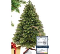 Premium mākslīgā Ziemassvētku egle 180 cm - augstas kvalitātes Ziemassvētku eglīte ar 10 gadu garantiju, reālistiska, ļoti blīvi zari, koka statīvs, mākslīgā Ziemassvētku egle