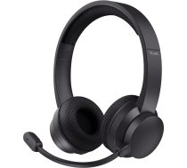 Trust Roha II bezvadu Bluetooth austiņas ar dubulto ENC mikrofonu, 85 % pārstrādāta plastmasas, uzlādējams akumulators, uz auss, vieglas bezvadu Bluetooth austiņas ar mikrofonu, mājas birojs, darba komandu birojs, melnas krāsas
