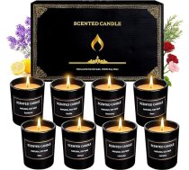 Ziemassvētku aromātiskās sveces dāvanas sievietēm, 8 aromātiskās sveces, 85 g, smaržīgas sveces mājai, bezdūmu, intensīvas smaržas un ilgs noturīgums, aromterapijas sveces dzimšanas dienai, Ziemassvētku dāvanas