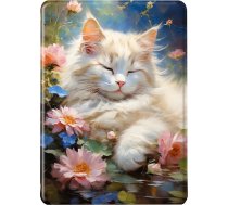 Korpuss Kindle Paperwhite 10. paaudzes 2018 6 collu korpusam Flip Leather Silicone Soft Case Auto Wake or Sleep Magnetic TPU Case Forest Firefly Sunflower Girl Bookhouse Pattern Case (9)