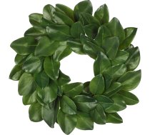 23 collu mākslīgās magnolijas lapu vainags Faux zaļo lapu vainags priekšējo durvju sienas festivāla svētku svinībām kamīna logu puses dekorēšanai