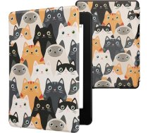 kwmobile Flip Case saderīgs ar Amazon Kindle Paperwhite 11th Generation 2021 Case - Flip Case for Kindle Paperwhite Case with Magnetic Closure - Kaķi