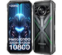 DOOGEE S Cyber Pro āra mobilais tālrunis 32GB + 512GB (2TB), 50MP + 32MP + nakts redzamības 20MP āra viedtālrunis bez līguma Android 14, 6,6 collu FHD+ 120Hz, 10800mAh/33W būvlaukuma mobilais tālrunis, IP68/ NFC/4G Dual SIM/OTG/GPS