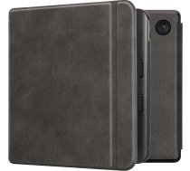 kwmobile Flip Case saderīgs ar Kobo Kobo Kobo Libra Colour / Tolino Vision Colour Case - eReader Case Made of Faux Leather - Cover - Anthracite