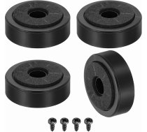 sourcing map Skaļruņu izolācijas kājas 47mm x 15mm plastmasas putu trieciena absorbcijas grīdas spilventiņš pret vibrāciju pastiprinātāja kājām audio CD HiFi mājas kinozāles skaņas sistēmai melns