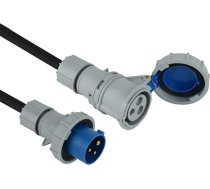 Electraline gumijas pagarinātāja rūpnieciskā rozete, pelēka, 46140